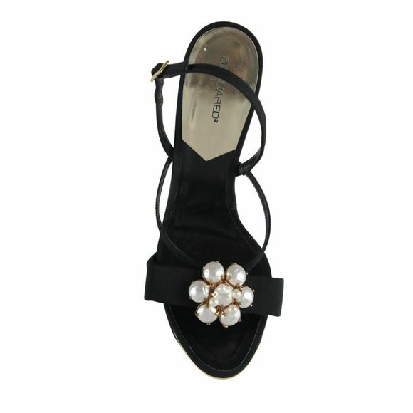 DSQUARED Black and Gold Platform Heels - Picture 3 of 7